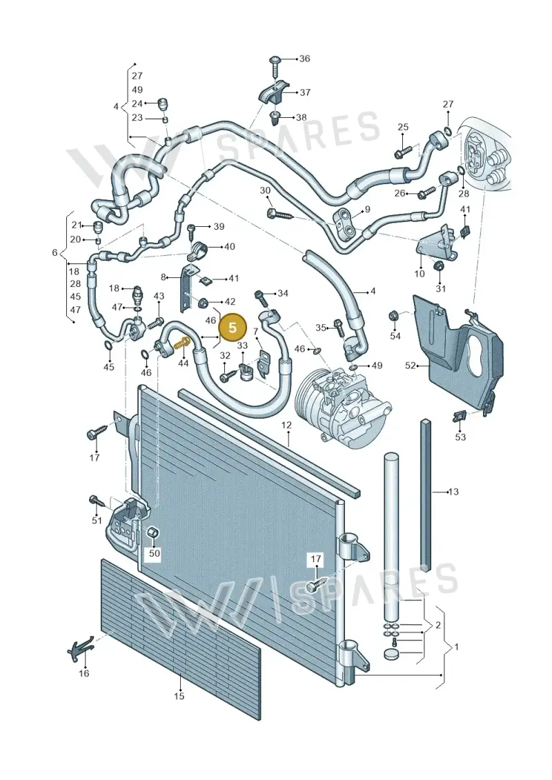 1K0820721BS — Volkswagen Golf estate (2009-2013) diagram 409260410, position 5