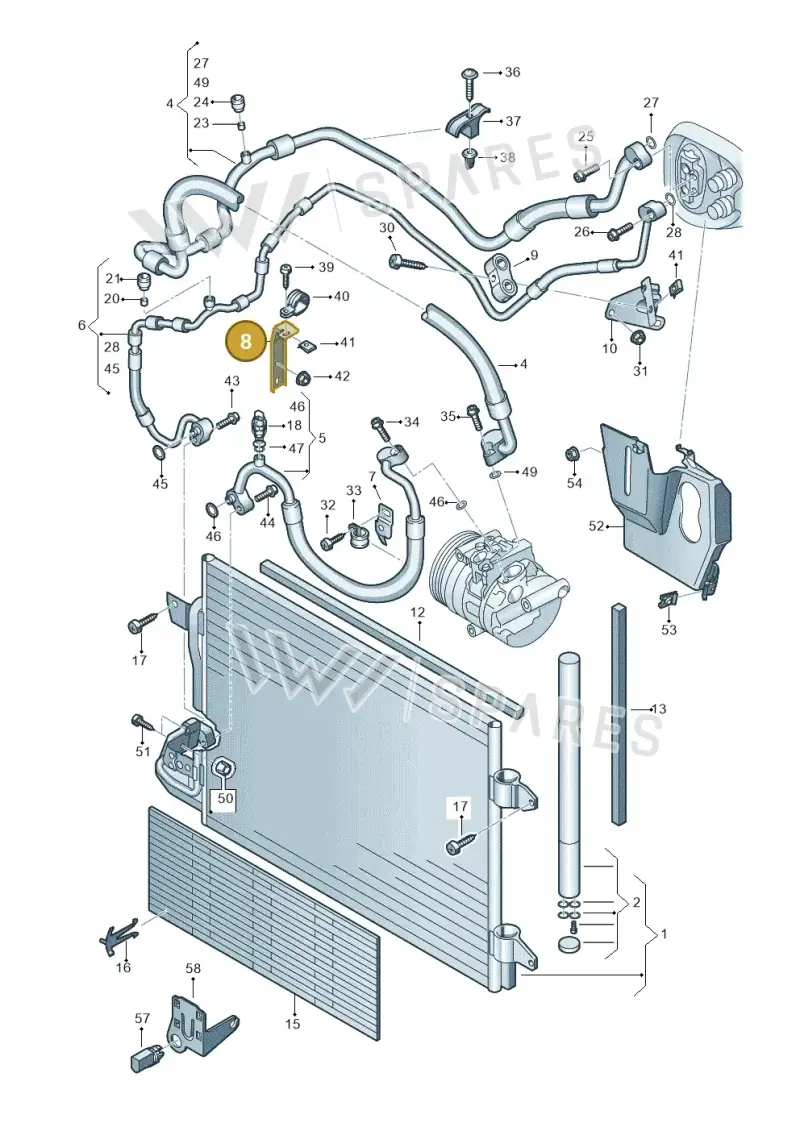 1K0820769D — Volkswagen Scirocco 2.0 (2014-2017) diagram 649260420, position 8
