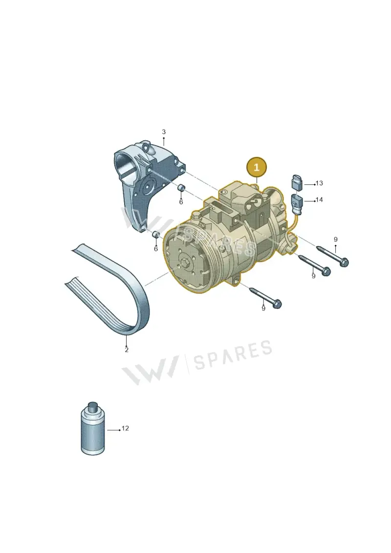1K0820859T — Volkswagen Polo (2012-2014) diagram 672260170, position 1