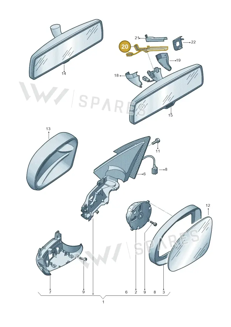 1K0857593A9B9 — Volkswagen TIGUAN                 08> (2007-) diagram 634857400, position 20