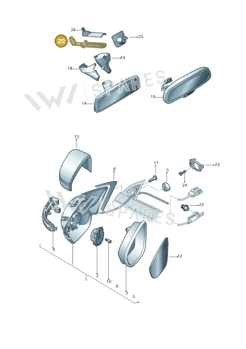 1K0857593A9B9 — Volkswagen Jetta 2.0 (2015-2015) diagram 692857400, position 20