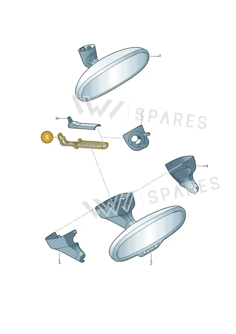 1K0857593A9B9 — Volkswagen New beetle (2011-2016) diagram 715857400, position 5