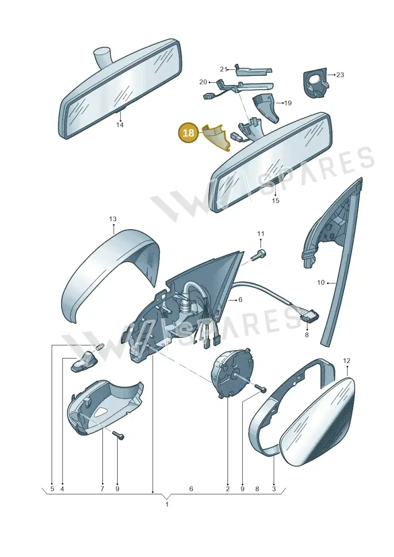 1K08585479B9 — Volkswagen Scirocco 2.0 (2014-2017) diagram 651857400, position 18