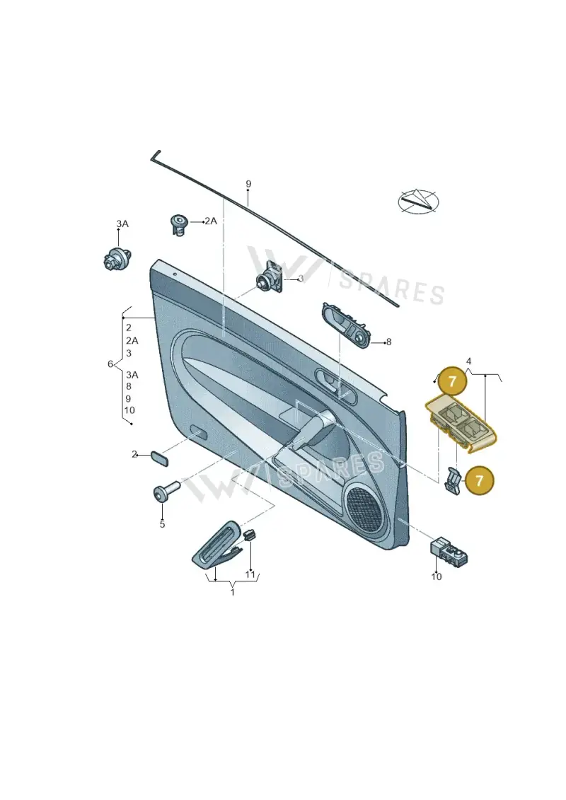 1K0867190 — Volkswagen Beetle (2016-2019) diagram 715867000, position 7