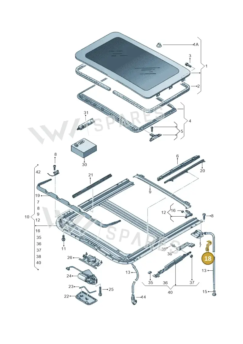 1K0877244 — Volkswagen FOX                  M.05> (2005-) diagram 231877100, position 18