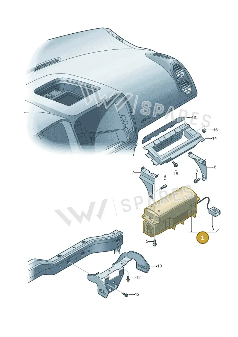 1K0880204L — Volkswagen GOLF PLUS              08> (2007-) diagram 459880100, position 1