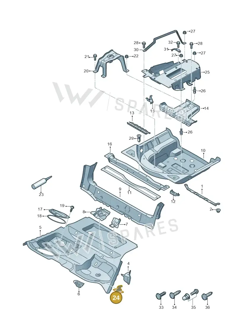 1K0885309A — Audi A4 (2015-2025) diagram 849803500, position 24