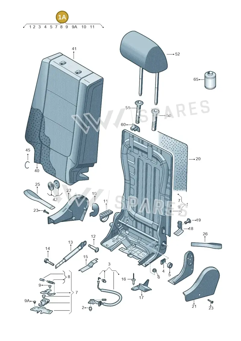1K0885502EB — SEAT Altea XL (2013-) diagram 459885600, position 1A