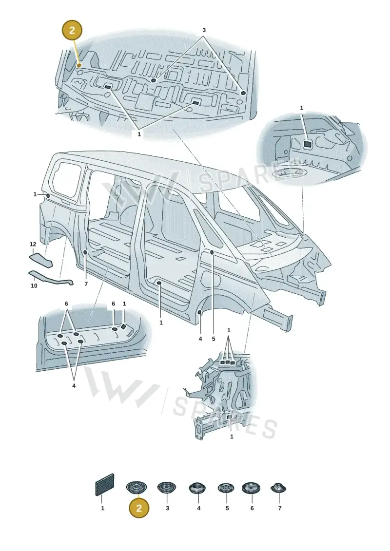 1K0899184 — Volkswagen Multivan (2021-) diagram 7t0803650, position 2