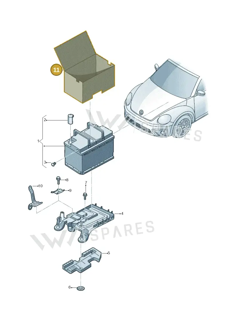 1K0915411B — Volkswagen Beetle (2016-2019) diagram 801915000, position 11