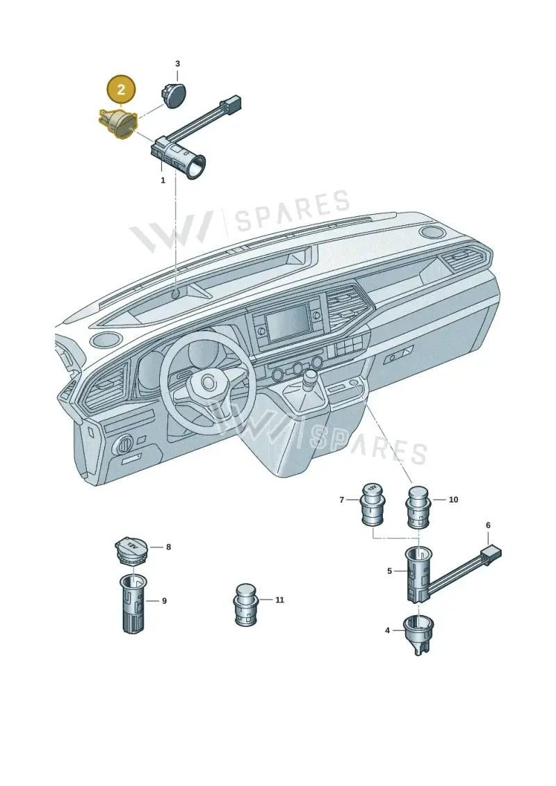 1K0919341F9B9 — Volkswagen Transport. multivan (2019-2024) diagram 7ep919020, position 2