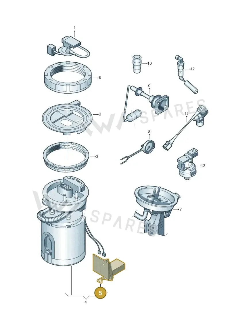 1K0919673AL — Volkswagen Golf Plus (2011-2014) diagram 409919300, position 5