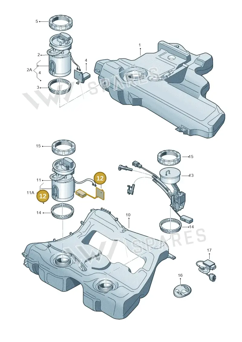 1K0919673L — Volkswagen Golf estate (2009-2013) diagram 229919400, position 12