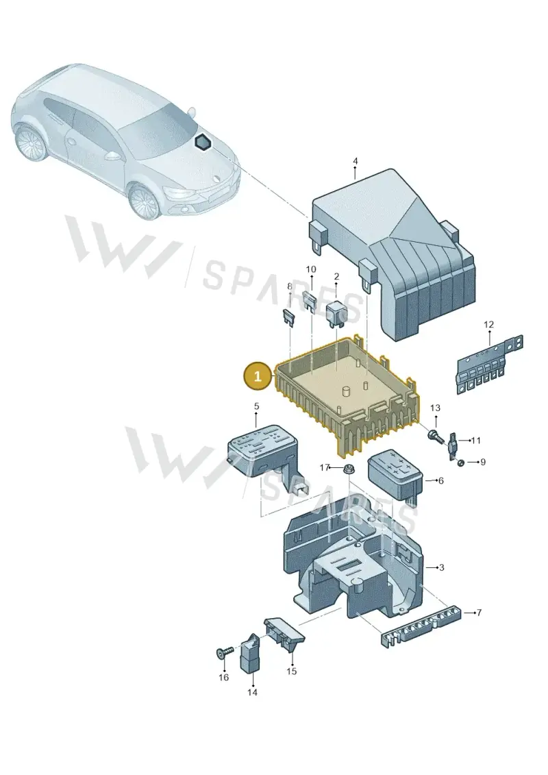 1K0937125D — Volkswagen Scirocco 2.0 (2014-2017) diagram 651937200, position 1