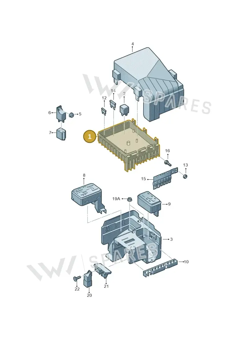 1K0937125D — Volkswagen Caddy kombi (2015-2020) diagram 694937200, position 1