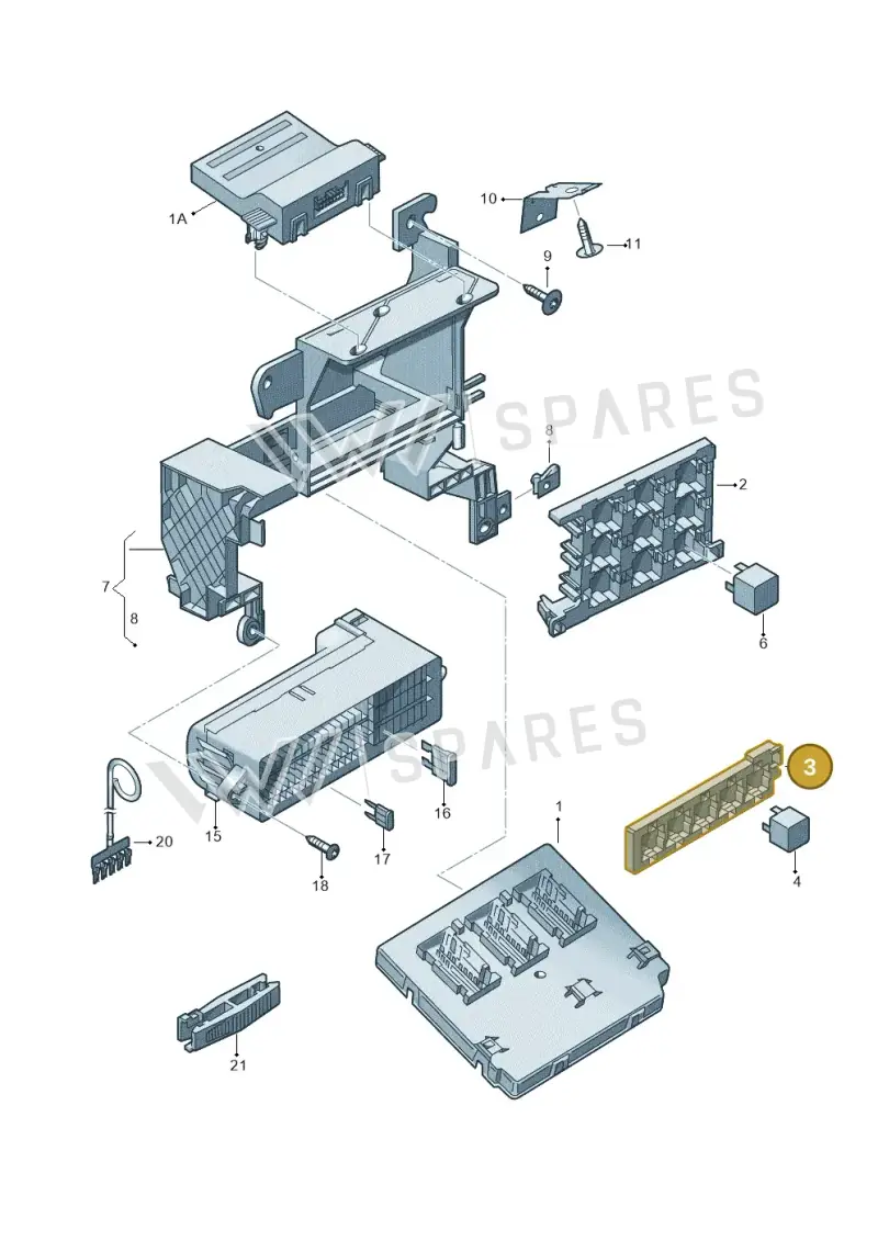 1K0937503A — Volkswagen Golf Plus 1.6 (2009-2011) diagram 650937000, position 3