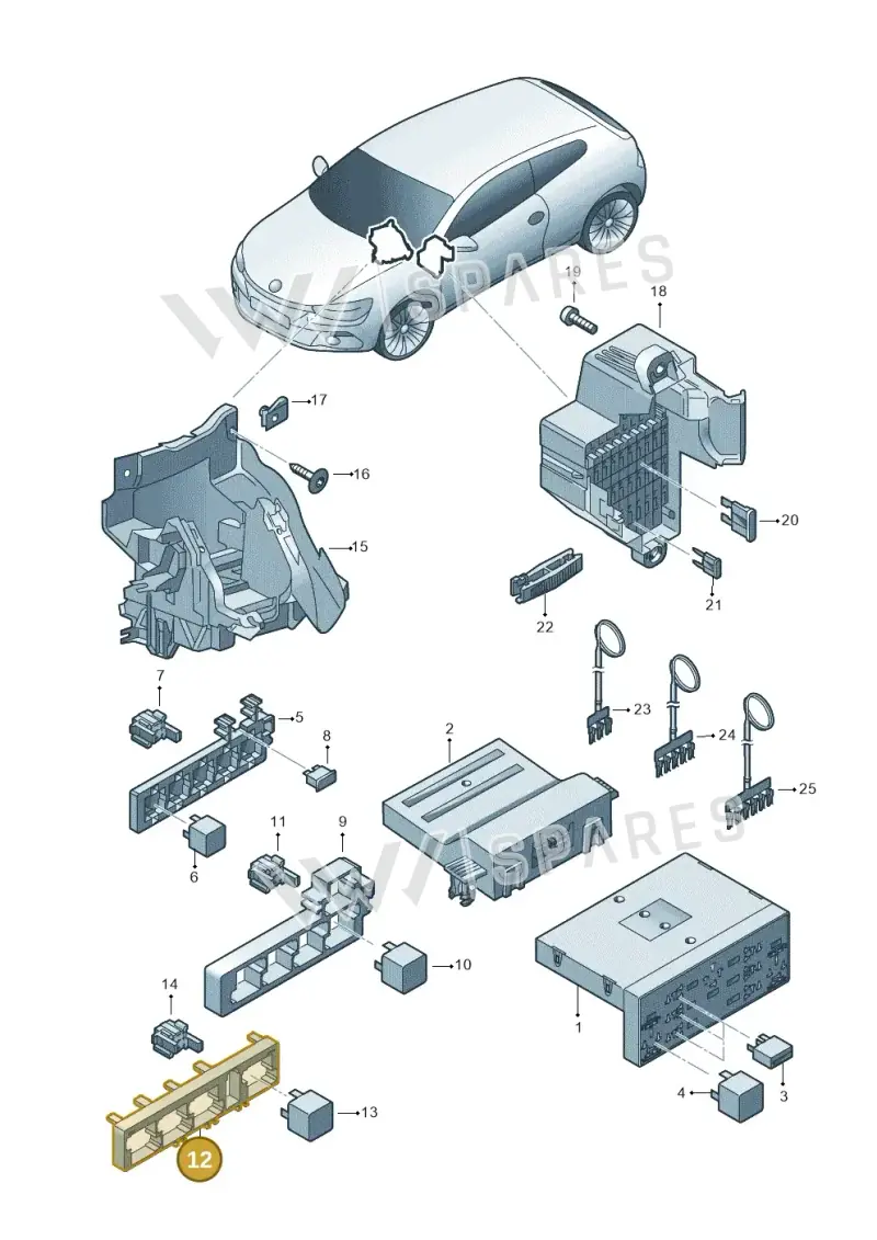 1K0937503A — Volkswagen Scirocco 2.0 (2008-2014) diagram 651937000, position 12