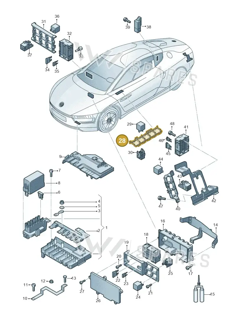 1K0937503A — Volkswagen 6Z3 platform diagram 760937000, position 28
