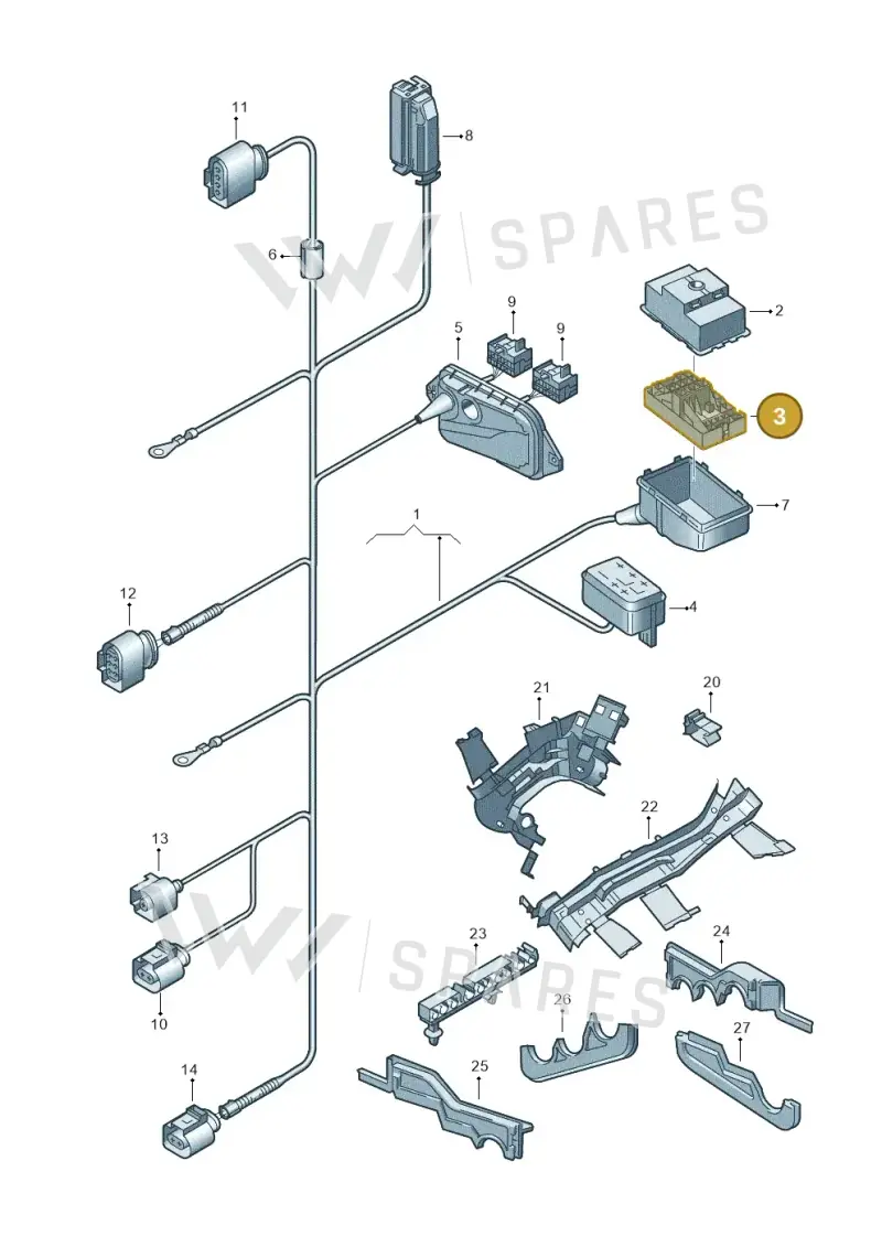 1K0937507B — Volkswagen CADDY (2004-) diagram 409971150, position 3