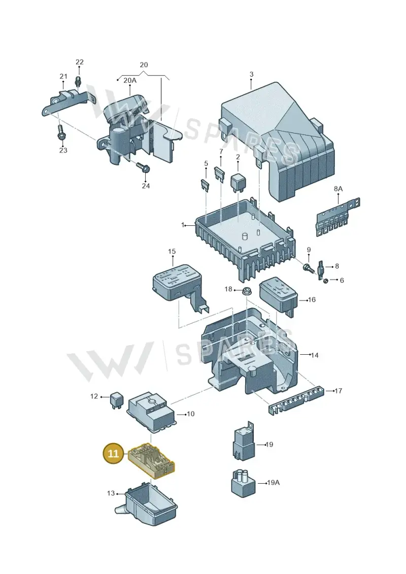 1K0937507B — Volkswagen Passat saloon (2010-2015) diagram 702937200, position 11