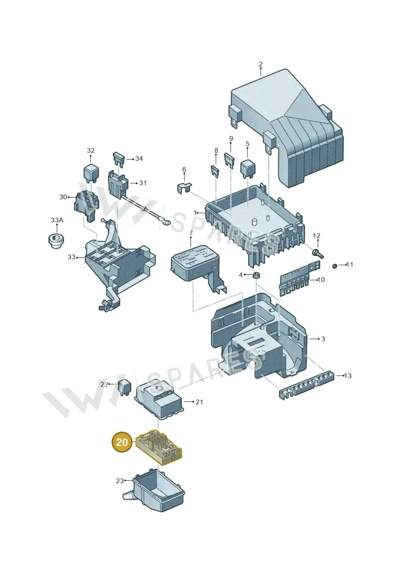 1K0937507C — Volkswagen Sharan (2015-2022) diagram 863937000, position 20