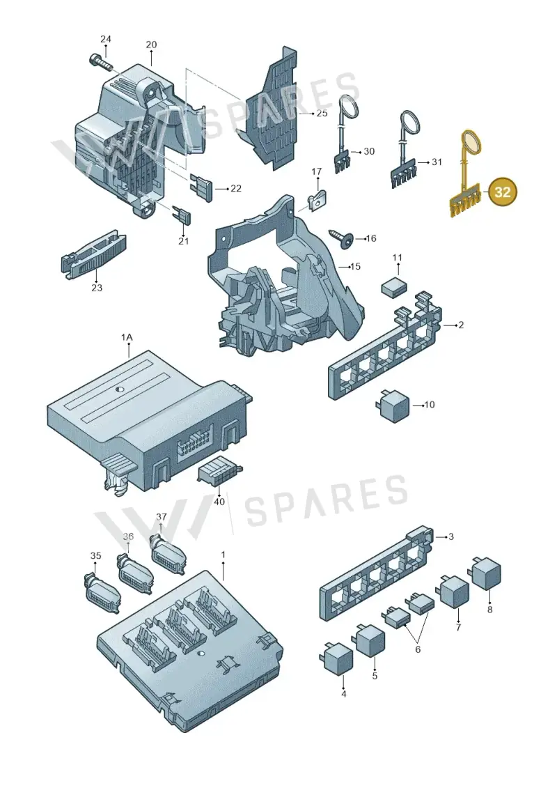 1K0937524 — Volkswagen Golf (2011-2013) diagram 649937000, position 32