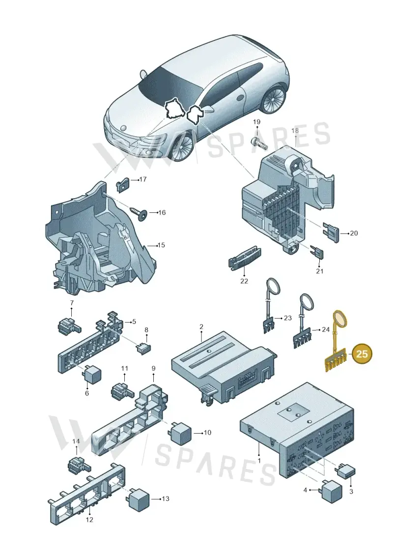 1K0937524E — Volkswagen Scirocco 2.0 (2014-2017) diagram 651937000, position 25