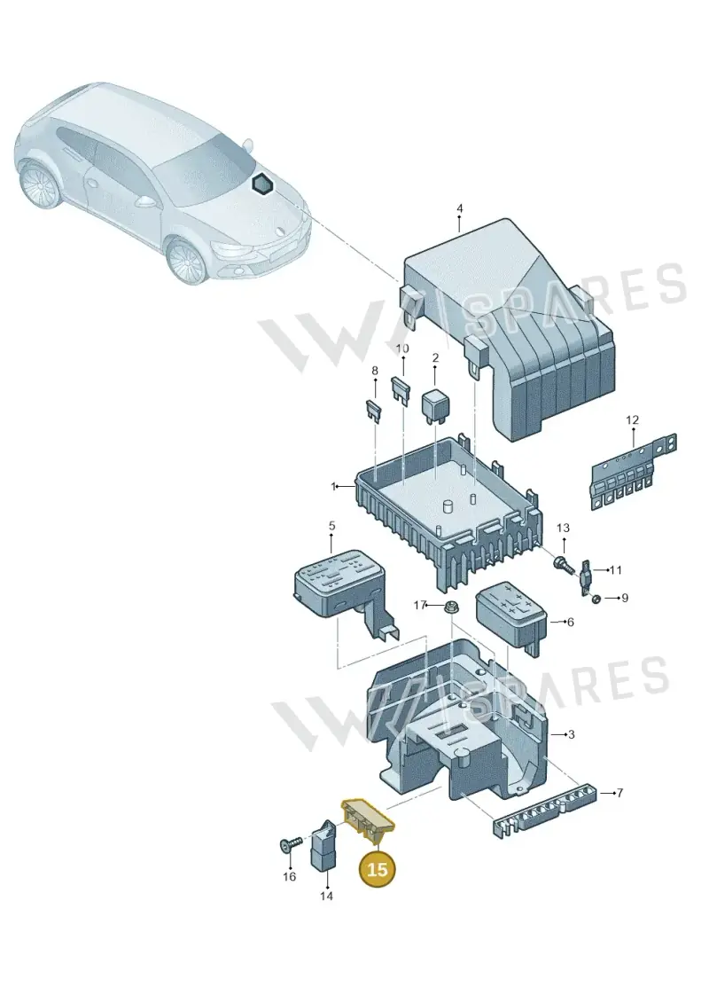1K0937540C — Volkswagen Scirocco 2.0 (2014-2017) diagram 651937200, position 15