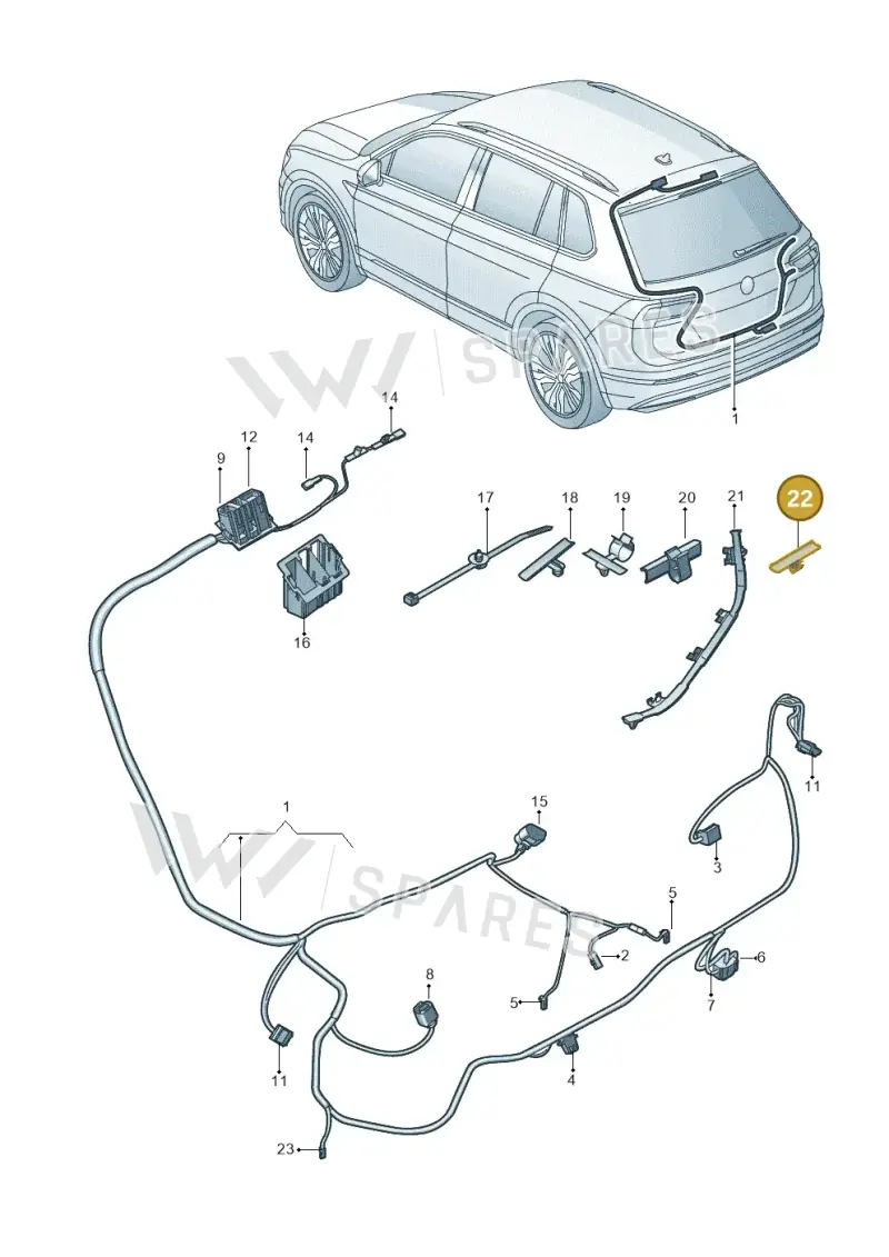 1K0937545M — Volkswagen Tiguan 2.0 4Motion (2016-2024) diagram 884972820, position 22