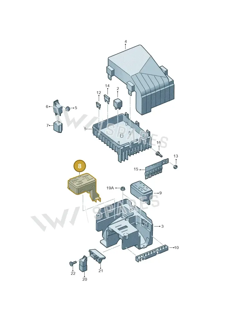 1K0937700B — Volkswagen Caddy kombi (2015-2020) diagram 694937200, position 8