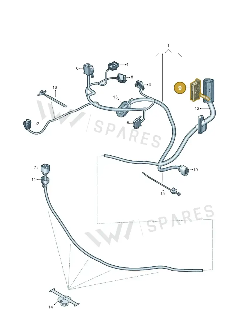 1K0937702C — Volkswagen up! (2016-2023) diagram 772972330, position 9