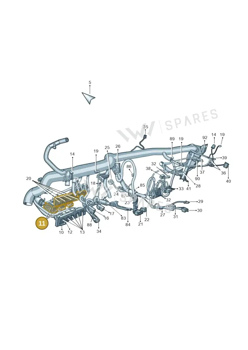 1K0937702D — Skoda Superb (2013-2015) diagram 632971870, position 11