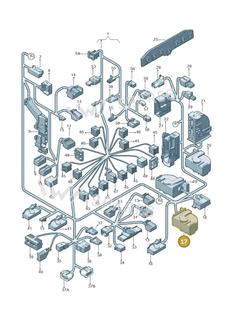 1K0937702F — Volkswagen Jetta 1.4 (2013-2015) diagram 775971830, position 17