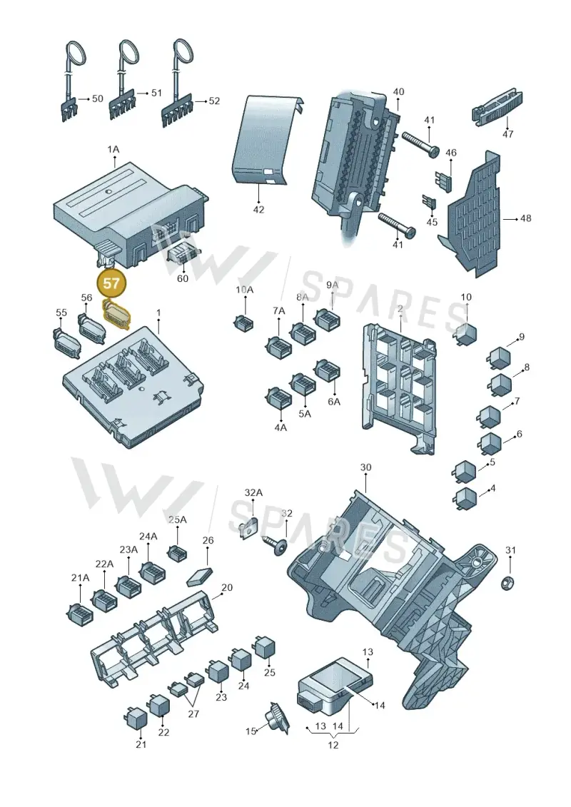 1K0937702F — Skoda Yeti (2013-2017) diagram 779937000, position 57