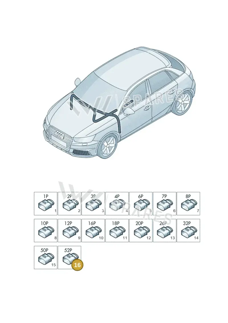 1K0937702F — Audi A1 Sportback (2014-2018) diagram 792971820, position 16