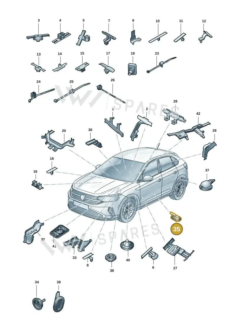 1K0941907 — Volkswagen Taigo (2021-2024) diagram 2f0971083, position 35
