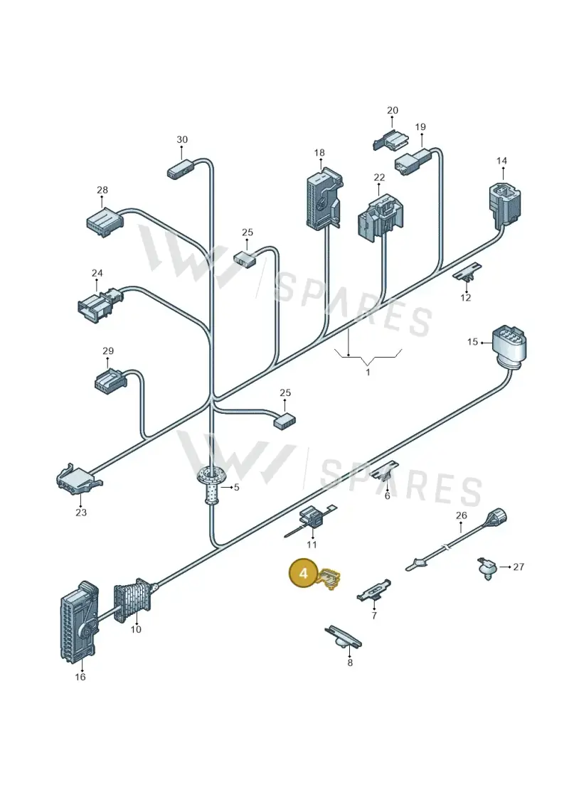 1K0971003D — Volkswagen Scirocco 2.0 (2014-2017) diagram 651972330, position 4