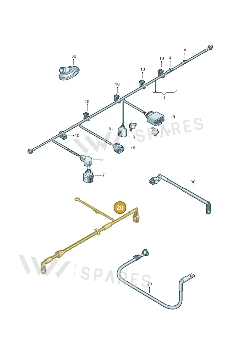 1K0971228AA — Skoda Superb (2013-2015) diagram 419971650, position 20