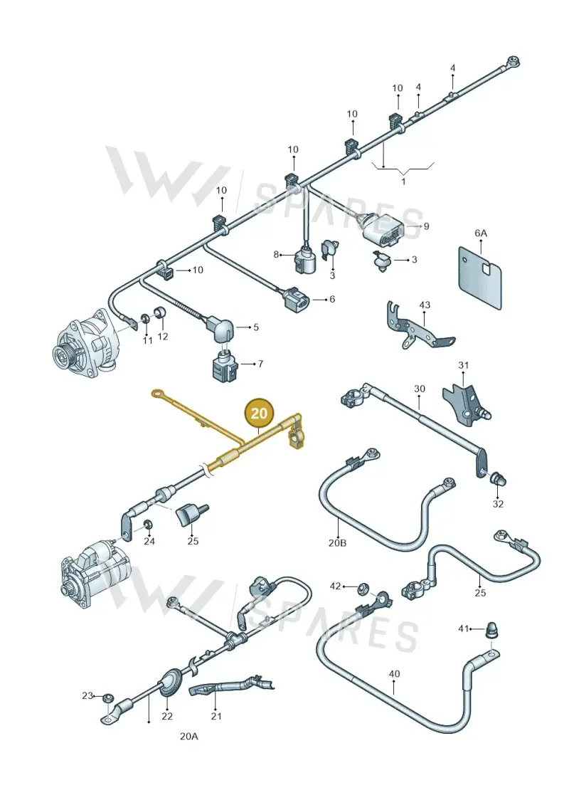 1K0971228AB — Audi A3 Sportback (2008-2013) diagram 409972000, position 20