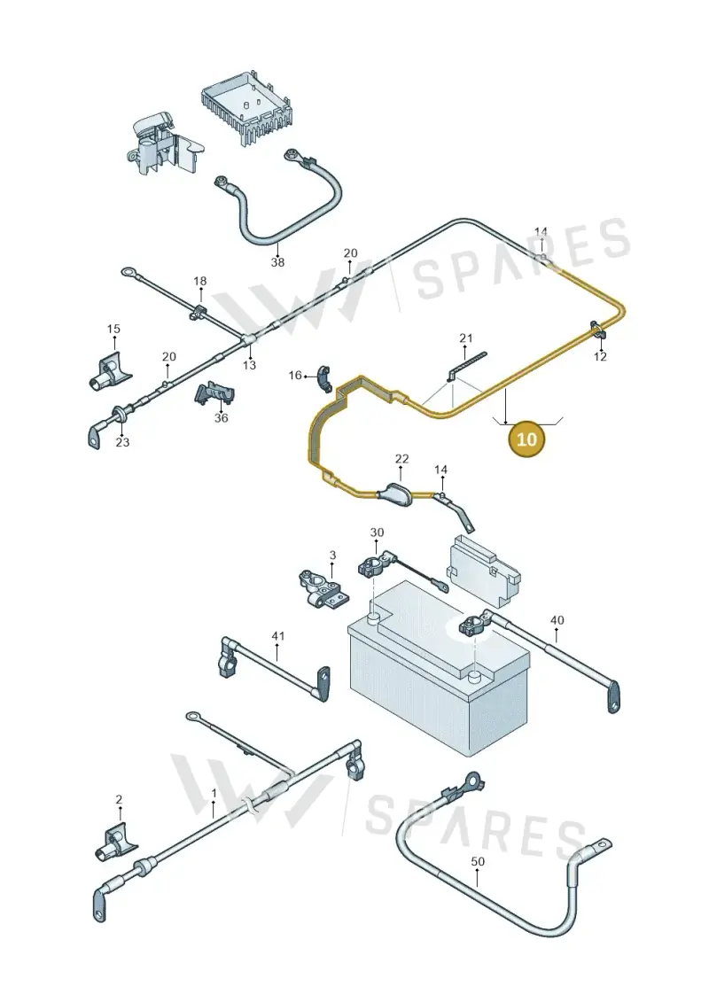 1K0971228AB — Volkswagen Passat CC (2011-2016) diagram 460971650, position 10