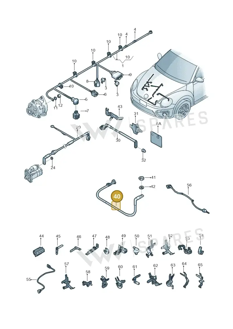 1K0971250CG — Volkswagen Beetle (2016-2019) diagram 801971010, position 40