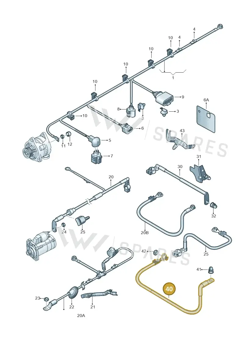 1K0971250L — SEAT Altea XL (2013-) diagram 409972000, position 40
