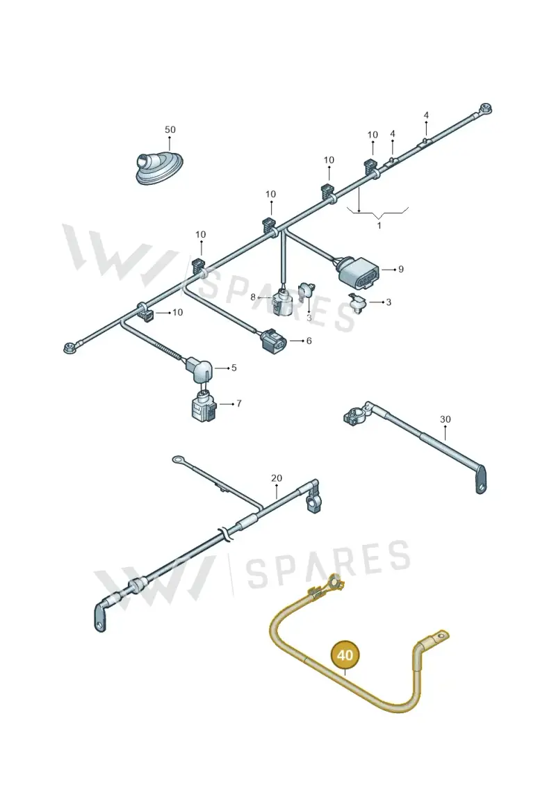 1K0971250L — Skoda Superb (2013-2015) diagram 419971650, position 40