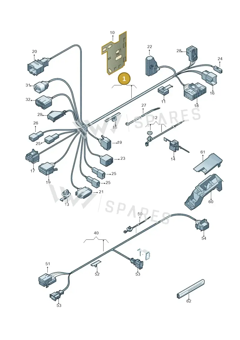 1K0971392FJ — Volkswagen Jetta variant (2009-2014) diagram 460972270, position 1