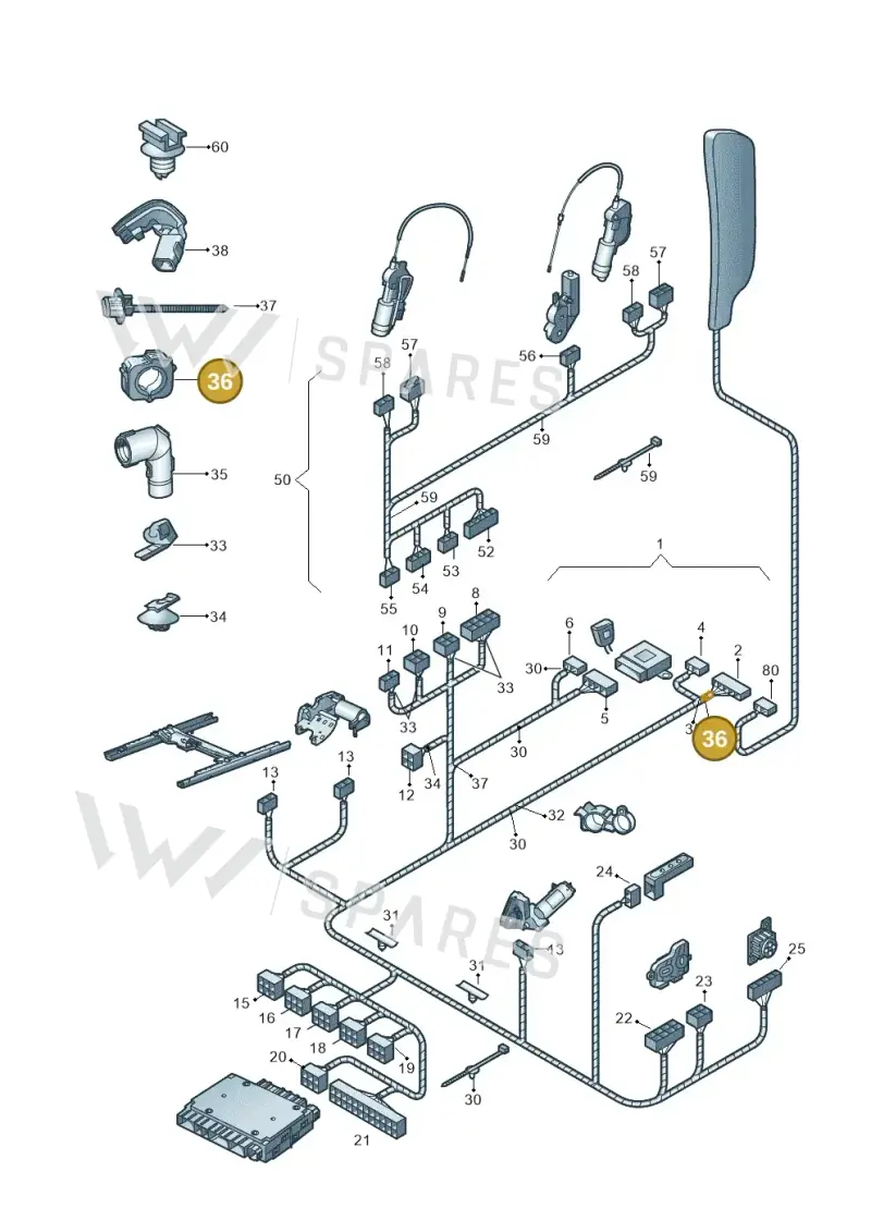 1K0971446E — Skoda Octavia (2017-2020) diagram 663972760, position 36