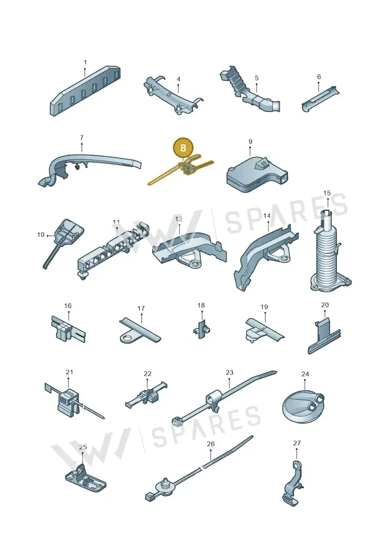 1K0971616E — Volkswagen Tiguan 4Motion (2011-2018) diagram 634971850, position 8