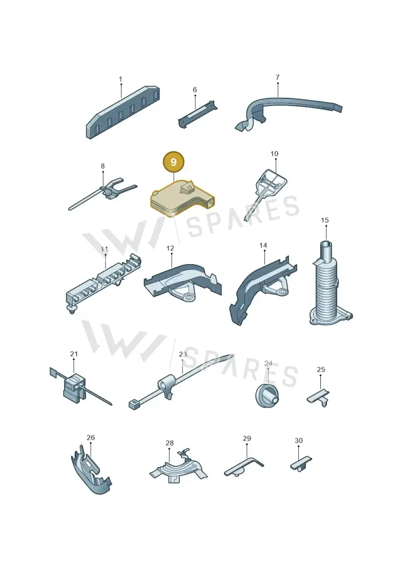 1K0971821S — Volkswagen Tiguan (2009-2019) diagram 688971850, position 9