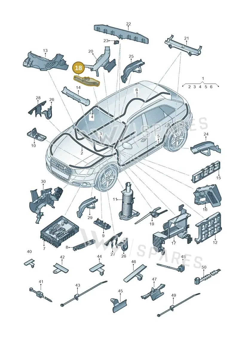 1K0971821S — Audi Q3 1.4 (2016-) diagram 728971800, position 18