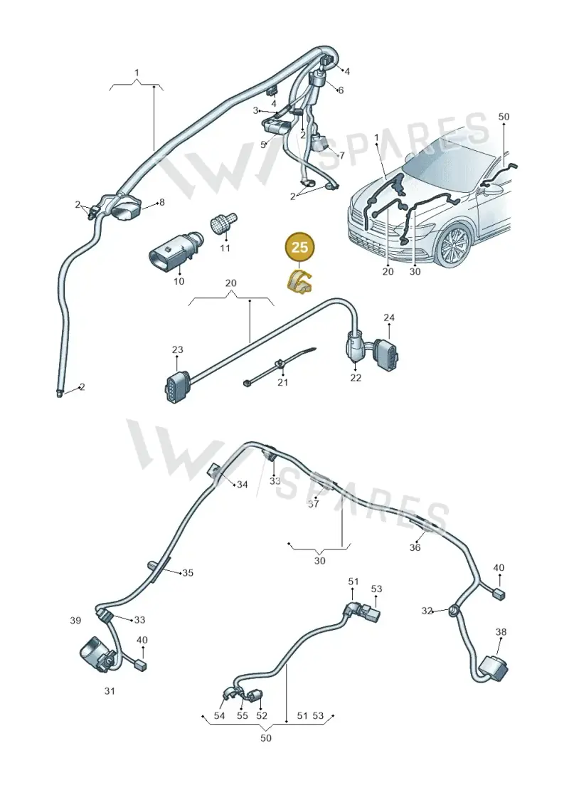 1K0971842A — Volkswagen Passat saloon (2014-2024) diagram 793971880, position 25