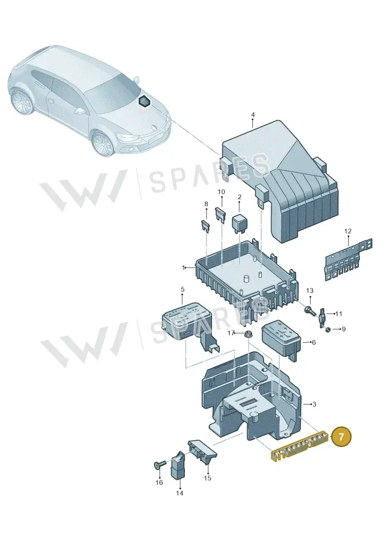 1K0971848S — Volkswagen Scirocco 2.0 (2014-2017) diagram 651937200, position 7
